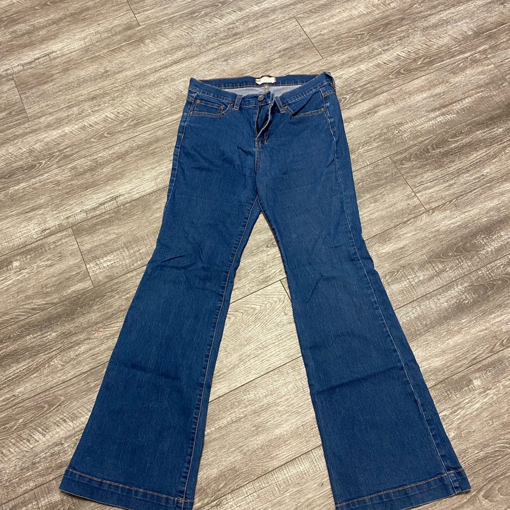 Free People Dark Blue Flare Jeans
